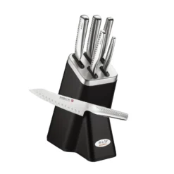 Global Knives NI Series 6 Piece Knife Block Set Black (GN-626/6BK)