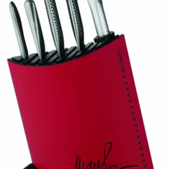 Global Michel Roux Jr - 7 Piece Red Knife Block Set (GR52/RB7)