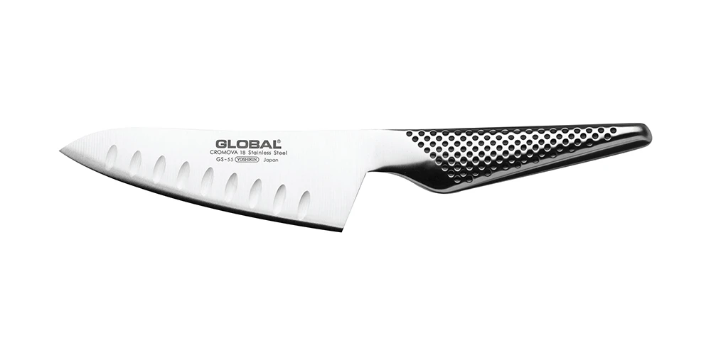 Global GS55 - 12cm Fluted Oriental Santoku Knife (GS-55) 3 Global GS55 - 12cm Fluted Oriental Santoku Knife (GS-55)