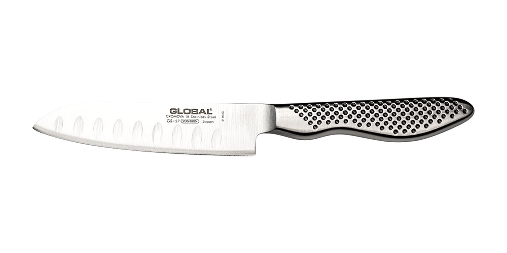 Global GS 11cm Fluted Santoku Knife (GS-57) 3 Global GS 11cm Fluted Santoku Knife (GS-57)