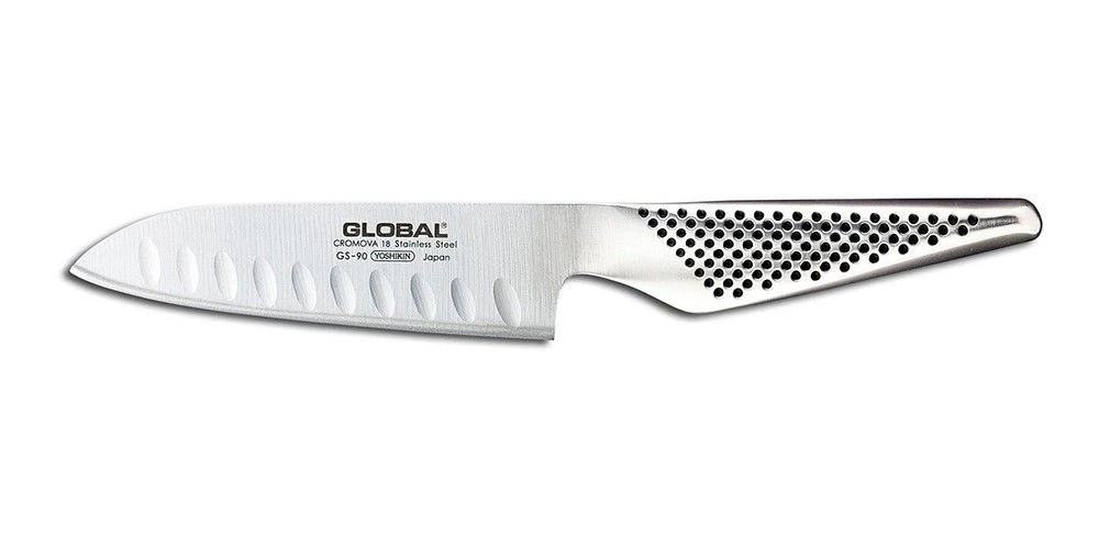 Global GS90 - 13cm Fluted Santoku Knife (GS-90) 3 Global GS90 - 13cm Fluted Santoku Knife (GS-90)