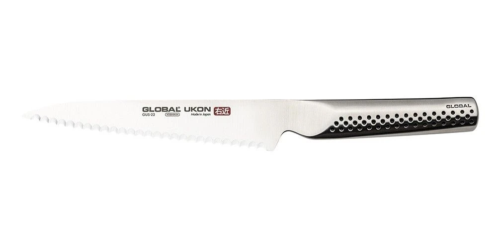 Global Ukon 13cm Scalloped Utility Knife (GUS-22) 3 Global Ukon 13cm Scalloped Utility Knife (GUS-22)
