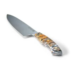 Savernake DNA DC21 21cm Chef's Knife - Anthracite, Arctic & Orange With Marble Handle -Kitchenknives Shop house marble dc21 iso handle