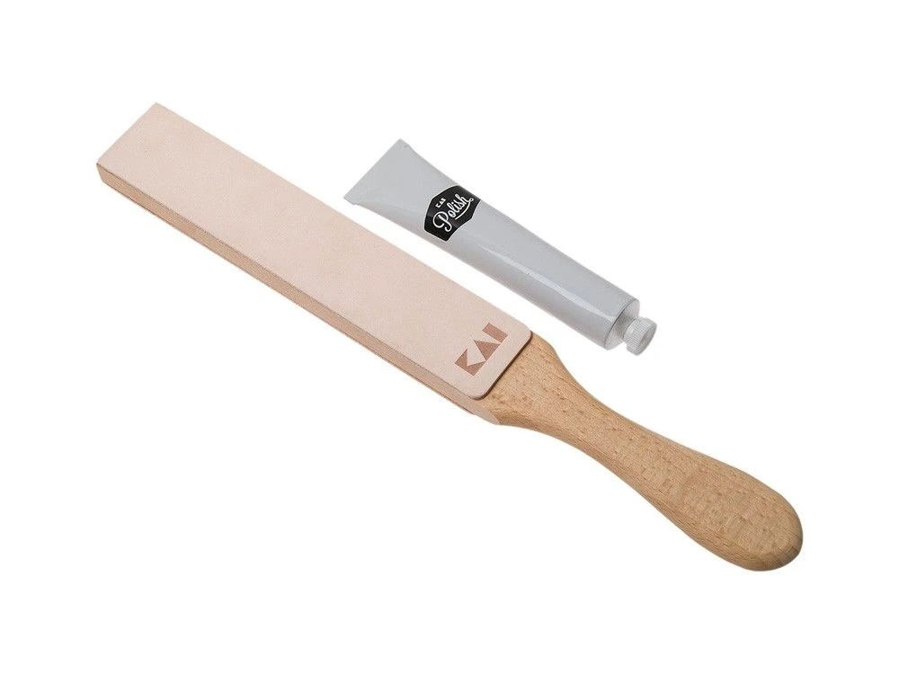 Kai Polishing Strop Set - Stropping Paddle & Polishing Paste (KAI-STROP) 3 Kai Polishing Strop Set - Stropping Paddle & Polishing Paste (KAI-STROP)