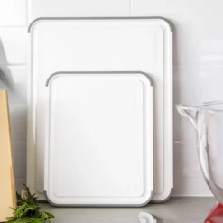 KitchenAid Classic 2pc Polypropylene Chopping Board Set, 13 KitchenAid Classic 2pc Polypropylene Chopping Board Set, -Kitchenknives Shop keg710nosmga 4