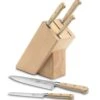 Lion Sabatier® Ideal Broceliande Block & 5pc Knife Set (Ashwood Handle With Stainless Steel Rivets) -Kitchenknives Shop kk 664387 1