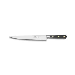 Lion Sabatier® Ideal Carbone 20cm Slicing Knife (Carbon Steel Blade With Black Handle & Brass Rivets)