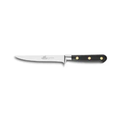 Lion Sabatier® Ideal Carbone 13cm Boning Knife (Carbon Steel Blade With Black Handle & Brass Rivets)