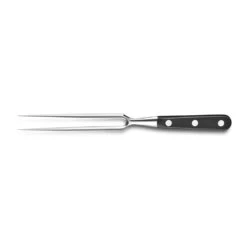 Lion Sabatier® Ideal 15cm Carving Fork (Black Handle With Stainless Steel Rivets)