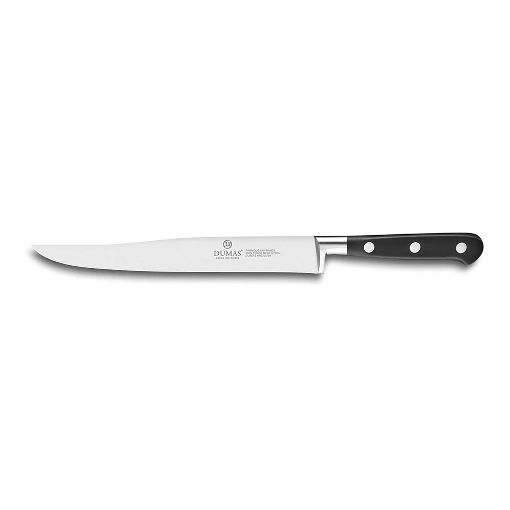 Lion Sabatier® Ideal 20cm Yatagan Carving Knife (Black Handle With Stainless Steel Rivets) 3 Lion Sabatier® Ideal 20cm Yatagan Carving Knife (Black Handle With Stainless Steel Rivets)
