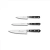 Lion Sabatier® Ideal 3 Piece Knife Set - 10cm Paring, 12cm Serrated Utility & 15cm Cooks Knife (Black Handle With Stainless Steel Rivets) 2 Lion Sabatier® Ideal 3 Piece Knife Set - 10cm Paring, 12cm Serrated Utility & 15cm Cooks Knife (Black Handle With Stainless Steel Rivets) -Kitchenknives Shop kk 804380