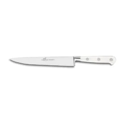 Lion Sabatier® Ideal Toque Blanche 20cm Slicing Knife (White Handle With Stainless Steel Rivets)