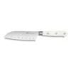 Lion Sabatier® Ideal Toque Blanche 13cm Scalloped Santoku Knife (White Handle With Stainless Steel Rivets) -Kitchenknives Shop kk 814883