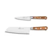 Lion Sabatier® Ideal Provencao 2 Piece Knife Set - 10cm Paring & 18cm Santoku Knife (Olive Handle With Stainless Steel Rivets)