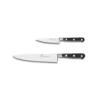 Lion Sabatier® Ideal 2 Piece Knife Set - 10cm Paring & 20cm Cooks Knife (Black Handle With Stainless Steel Rivets) -Kitchenknives Shop kk 893780