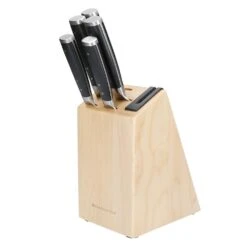 KitchenAid Gourmet 5pc Japanese Knife Block Set 8 KitchenAid Gourmet 5pc Japanese Knife Block Set -Kitchenknives Shop ko5pstsnobg 1