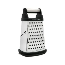 KitchenAid Stainless Steel Box Grater Black With Container -Kitchenknives Shop kqg300osobe 2