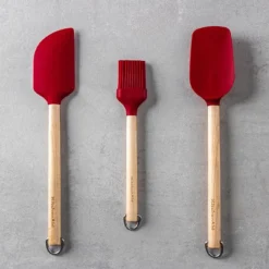 KitchenAid Birch 3pc Spatula Pastry Brush Red 11 KitchenAid Birch 3pc Spatula Pastry Brush Red -Kitchenknives Shop kqr751ohe 5