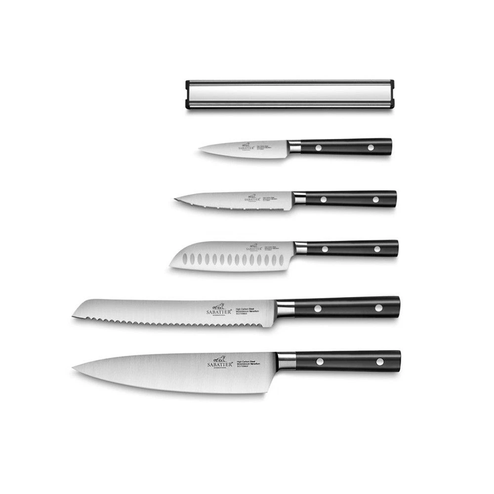 Sabatier® Leonys 5 Piece Knife Set With Magnetic Rack (Exclusive To KitchenKnives.co.uk) 3 Sabatier® Leonys 5 Piece Knife Set With Magnetic Rack (Exclusive To KitchenKnives.co.uk)
