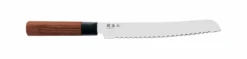 Kai Seki Magoroko Red Wood 22.5cm Bread Knife (KAI-MGR-0225B)
