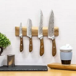 Rockingham Forge Magnetic Wooden Knife Rack - 30cm 8 Rockingham Forge Magnetic Wooden Knife Rack - 30cm -Kitchenknives Shop mk 300ac 2 1