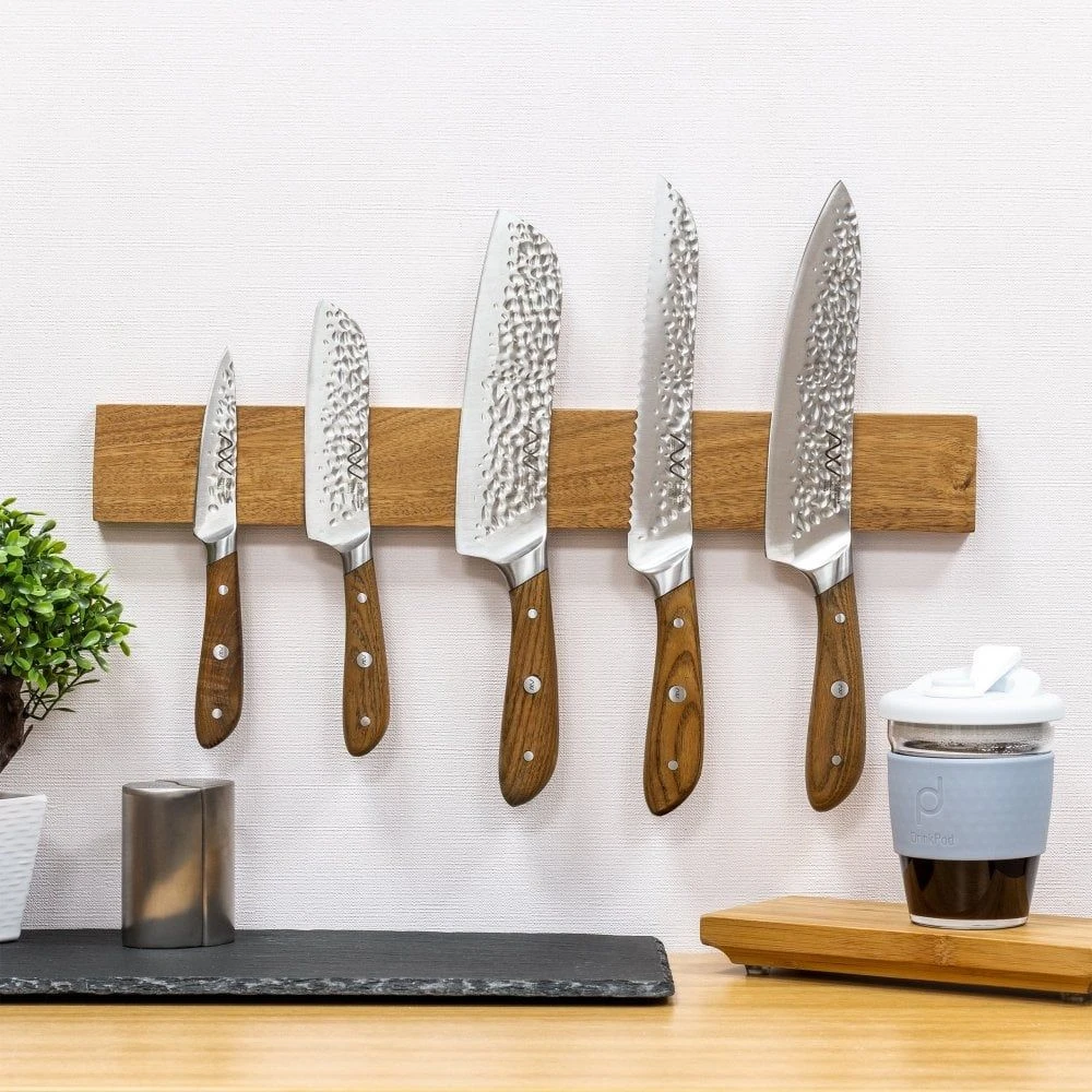 Rockingham Forge Magnetic Wooden Knife Rack - 45cm 4 Rockingham Forge Magnetic Wooden Knife Rack - 45cm - Image 2