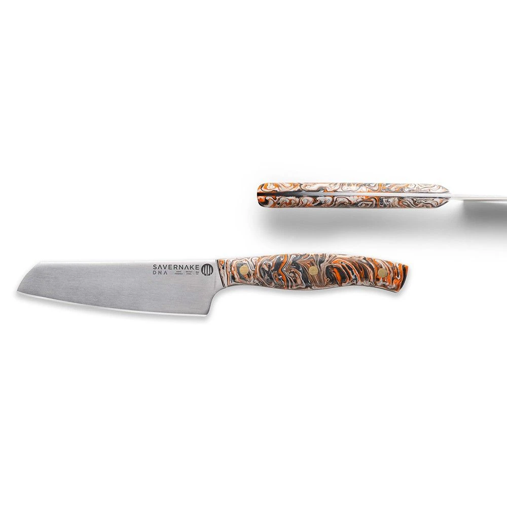 Savernake DNA NC12 12cm Utility Knife - Anthracite, Arctic & Orange With Marble Handle 4 Savernake DNA NC12 12cm Utility Knife - Anthracite, Arctic & Orange With Marble Handle - Image 2