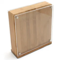 Glass Magnetic Knife Block - Universal Knife Storage Made Of Bamboo (Large) -Kitchenknives Shop original 1