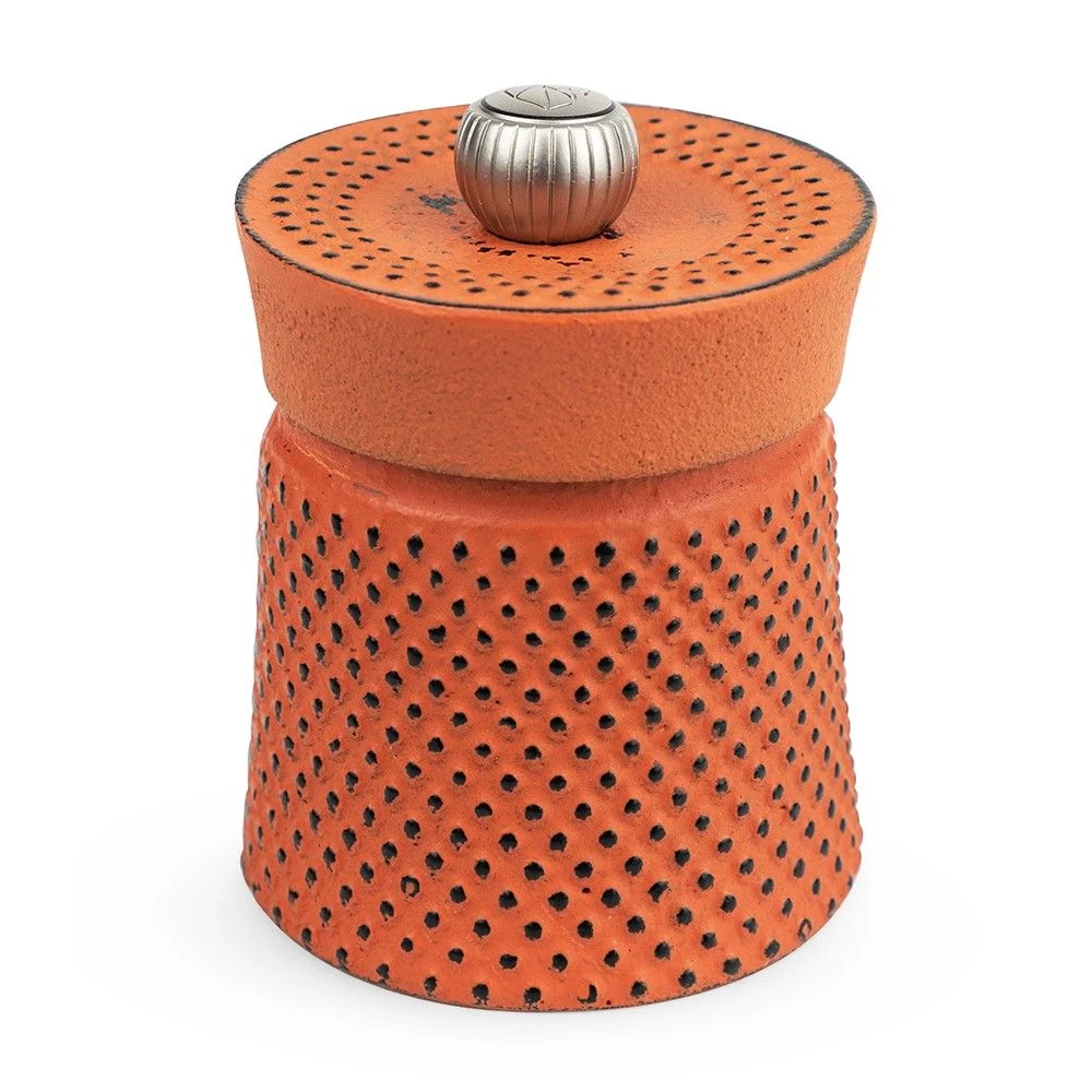 Peugeot Bali Font Cast Iron Pepper Mill 8cm Orange (35426) 3 Peugeot Bali Font Cast Iron Pepper Mill 8cm Orange (35426)