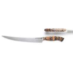 Savernake DNA PC26 26cm Carving Knife - Anthracite, Arctic & Orange With Marble Handle -Kitchenknives Shop pc26 hm t s