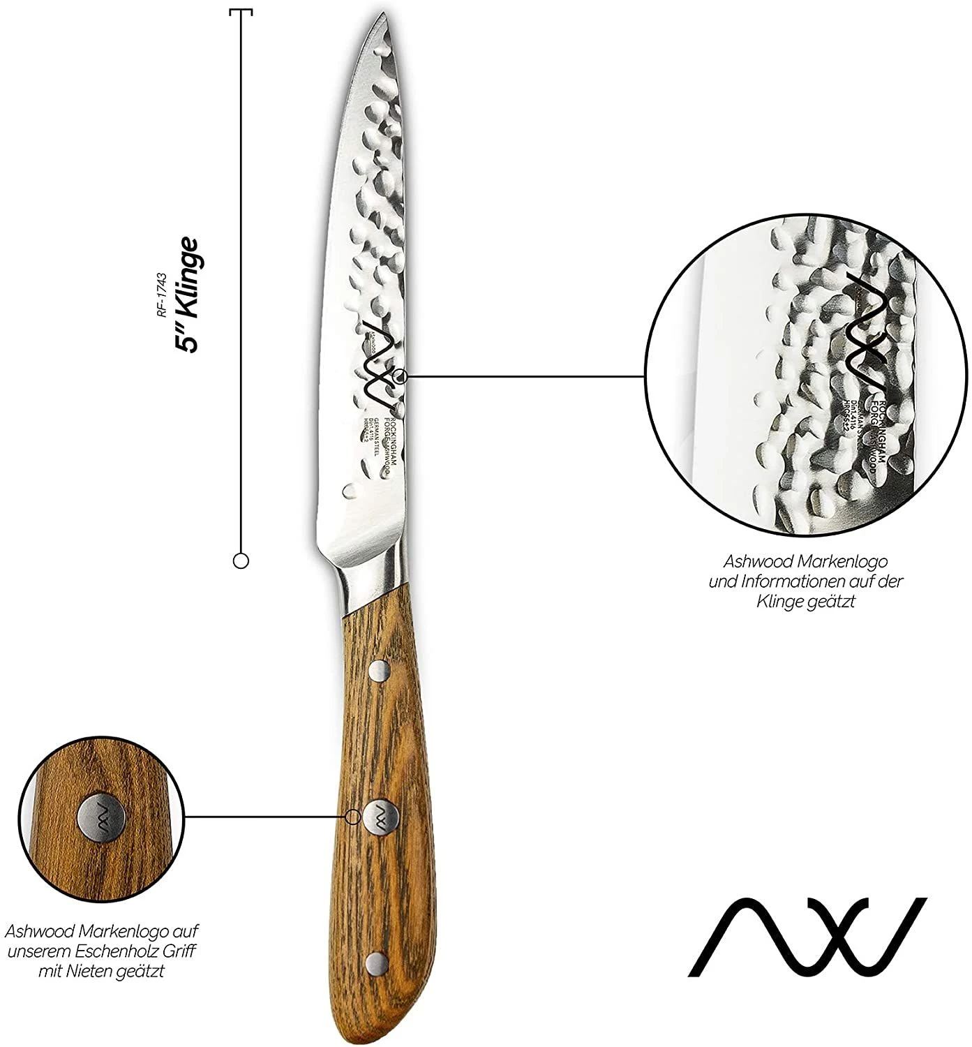 Rockingham Forge Ashwood 12.5cm Utility Knife 3 Rockingham Forge Ashwood 12.5cm Utility Knife