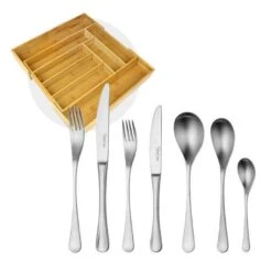 Robert Welch RW2 Satin Cutlery 56 Piece Set With Free Large Cutlery Tray