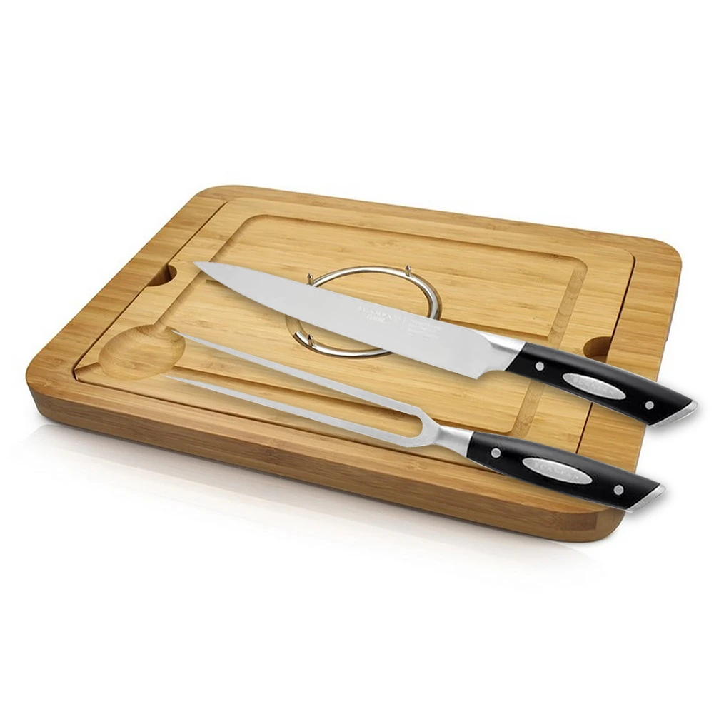 Scanpan 2 Piece Classic Carving Set With Board 3 Scanpan 2 Piece Classic Carving Set With Board