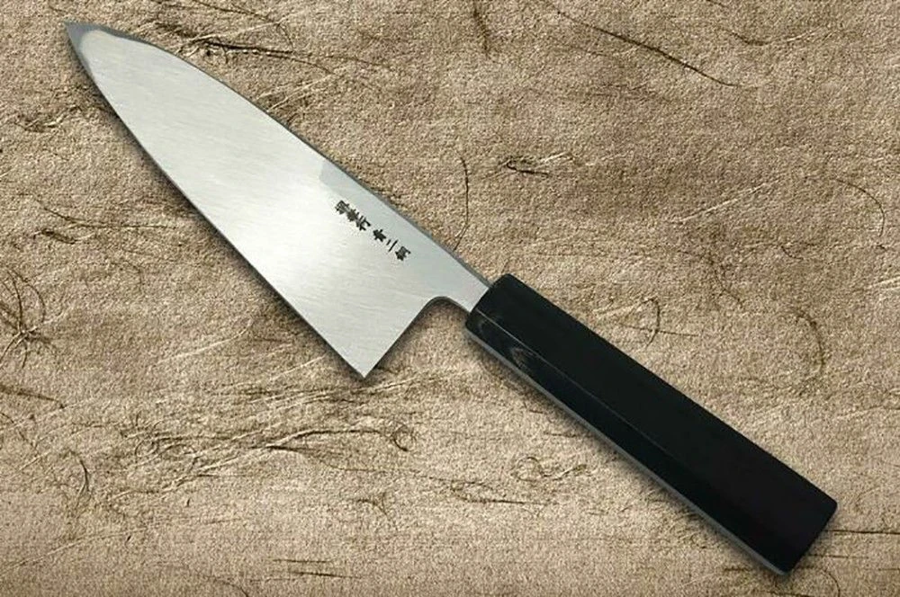 Sakai Takayuki Aoniko Blue 2 Steel Ebony Handle Japanese Chef's Deba Knife 150mm 5 Sakai Takayuki Aoniko Blue 2 Steel Ebony Handle Japanese Chef's Deba Knife 150mm - Image 3