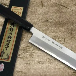 Sakai Takayuki Aoniko Blue 2 Steel Ebony Handle Japanese Chef's Kamagata-Usuba (Vegetable) 180mm -Kitchenknives Shop sk 01253 4