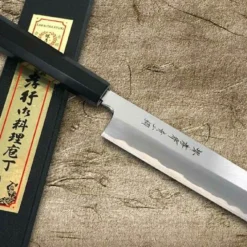Sakai Takayuki Aoniko Blue 2 Steel Ebony Handle Japanese Chef's Peeling Knife 180mm -Kitchenknives Shop sk 01297 3