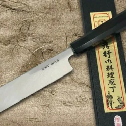Sakai Takayuki Aoniko Blue 2 Steel Ebony Handle Japanese Chef's Peeling Knife 180mm -Kitchenknives Shop sk 01297 4