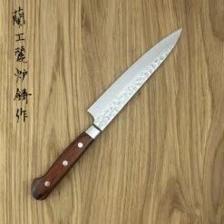 Sakai Takayuki 33-Layer VG10 Damascus Hammered Japanese 150mm Utility Knife -Kitchenknives Shop sk 07391 1