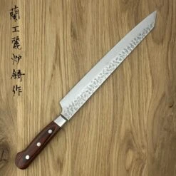 Sakai Takayuki 33-Layer VG10 Damascus Hammered Japanese 270mm Kiritsuke-Yanagiba Knife -Kitchenknives Shop sk 07398 1