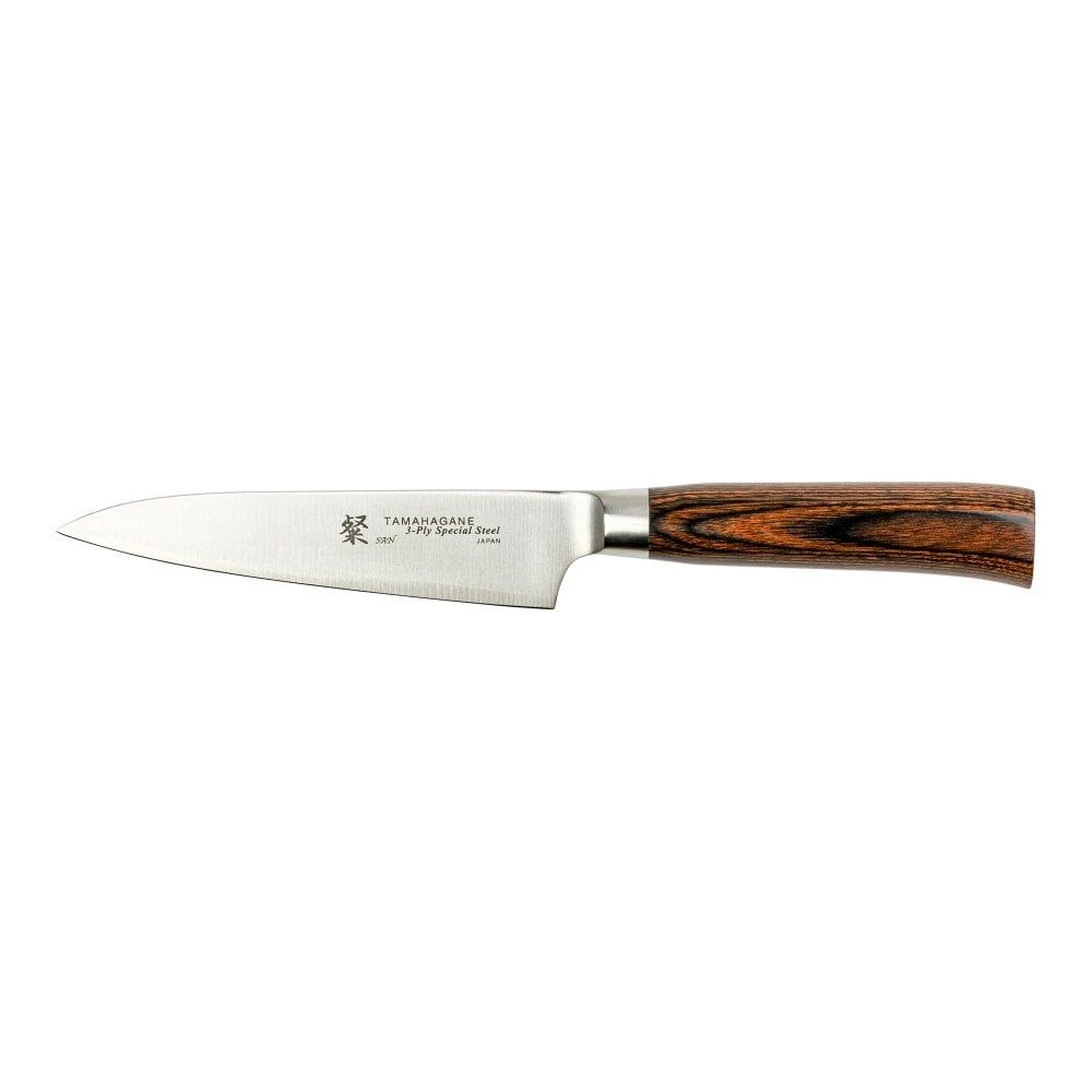 Tamahagane San Tsubame Wood 12cm Paring Knife (SN-1108) 3 Tamahagane San Tsubame Wood 12cm Paring Knife (SN-1108)