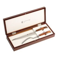 Tamahagane San Tsubame Wood 2 Piece Carving Set In Case (SN-2122)