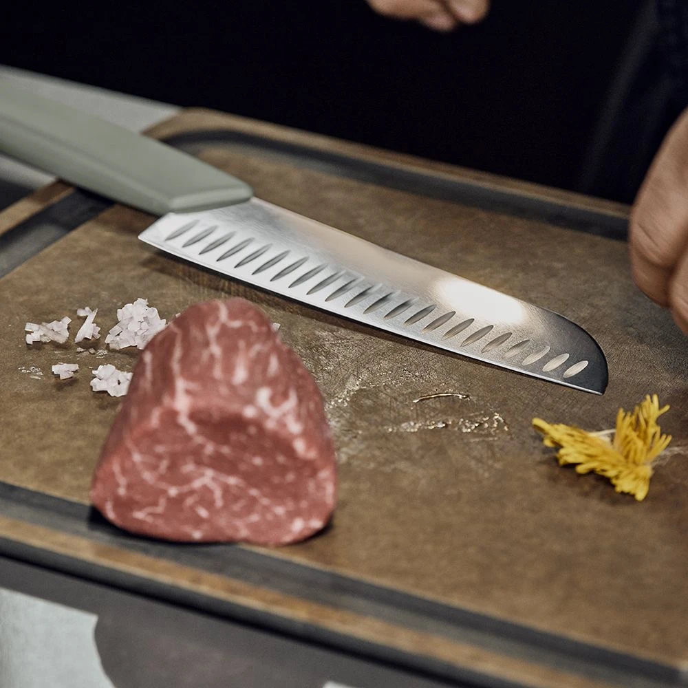 Victorinox Swiss Modern 17cm Santoku Knife Fluted Edge Black (6905317KB) 5 Victorinox Swiss Modern 17cm Santoku Knife Fluted Edge Black (6905317KB) - Image 3