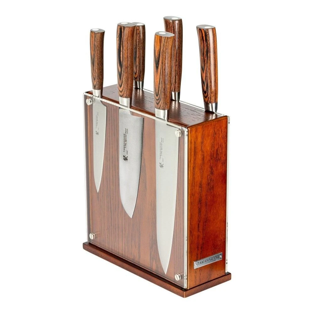 Tamahagane San Tsubame Wood 6 Piece Knife Block Set (SN-116M/SET7) 3 Tamahagane San Tsubame Wood 6 Piece Knife Block Set (SN-116M/SET7)