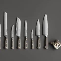 Wusthof Classic Colour Velvet Oyster 2 Piece Knife Set (WT1311760201) -Kitchenknives Shop velvet oyster full set 12