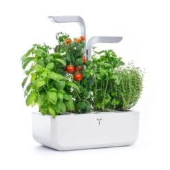 Veritable Classic - 4-Slot Smart Indoor Garden In Arctic White & Satin Silver -Kitchenknives Shop vg vpot sawas uk 7 2