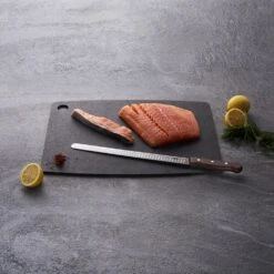 Victorinox Wood 30cm Slicing Knife With Rounded Tip & Serrated Edge (5423030) -Kitchenknives Shop victroinox wood ls salmon ls 1 4