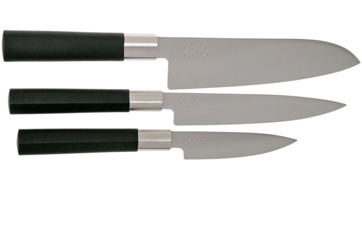 Kai Shun Wasabi Black 3 Piece Knife Set (Includes KAI 6710P, KAI 6715U, KAI 6716S) 4 Kai Shun Wasabi Black 3 Piece Knife Set (Includes KAI 6710P, KAI 6715U, KAI 6716S) - Image 2